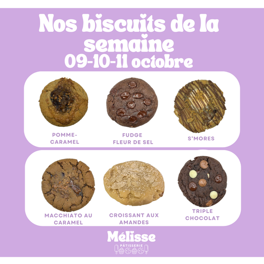 Assortiment de biscuits de la semaine - saveurs assorties