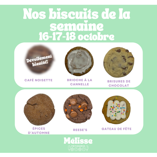 Assortiment de biscuits de la semaine - saveurs assorties