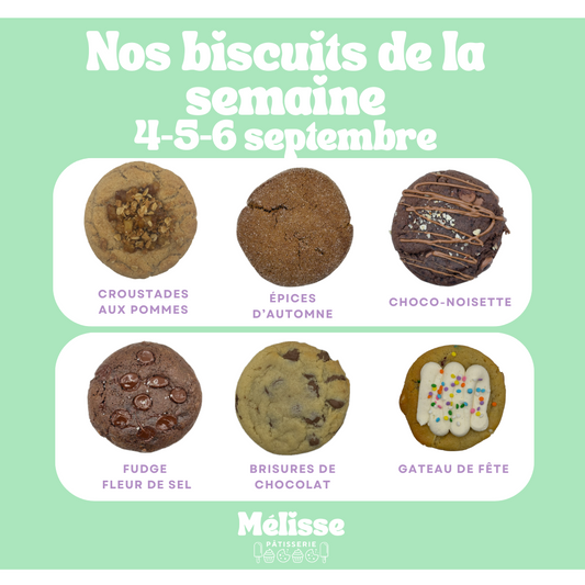 Assortiment de biscuits de la semaine - saveurs assorties